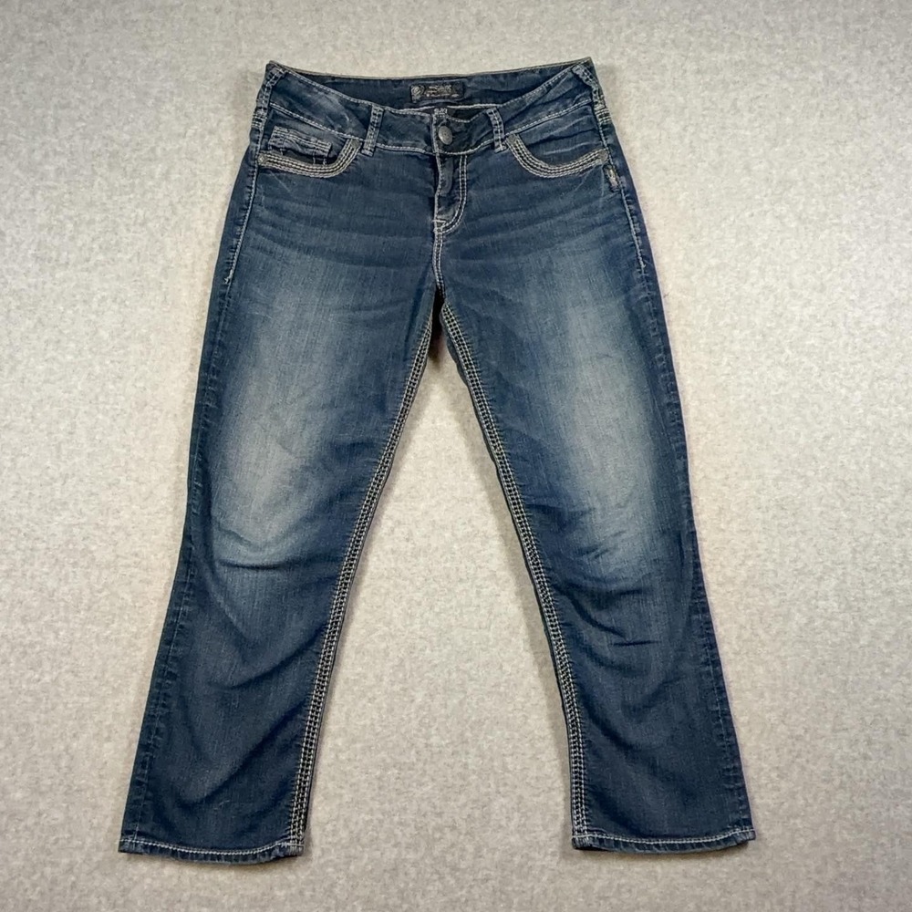 Silver Jeans Co Suki Straight Jeans Womens 30x26.5 Blue Medium Wash Stretch